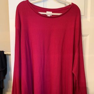 💥Ava & Viv Wine Color Long Sleeve Top 4X